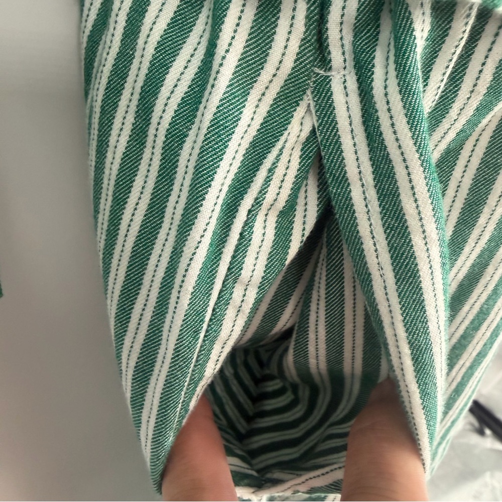 Rachel Ashwell Green & White Striped Pajama Set Sz S Cottagecore 100% Cotton - Picture 6 of 16